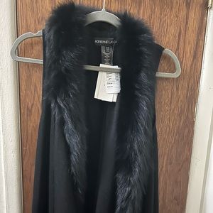 Fur trimmed vest